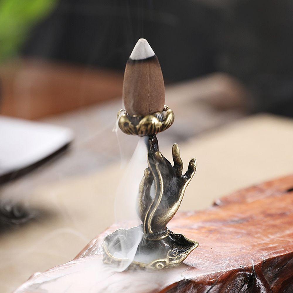 Solighter Backflow Incense Burner Aromaterapi Upacara Teh Dekorasi Rumah Bunga Teratai