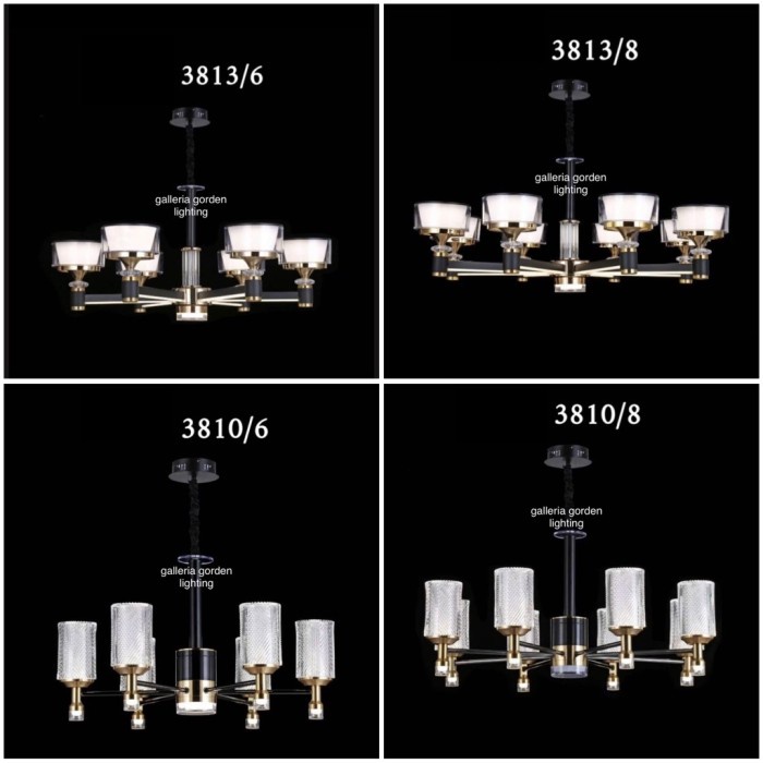 Lampu gantung led dekorasi ruang keluarga