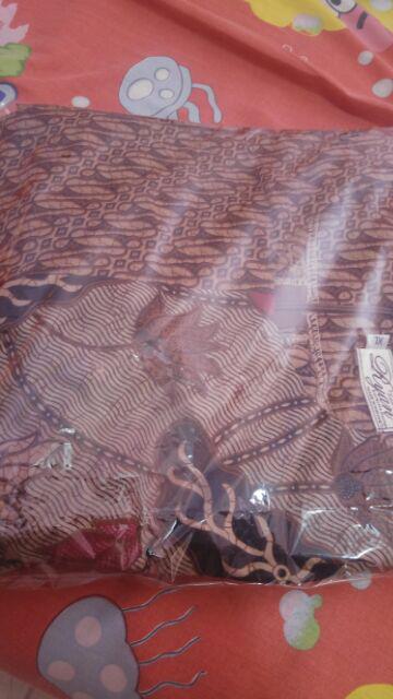 Dress Batik Tunik Seling Parang Daun Sogan