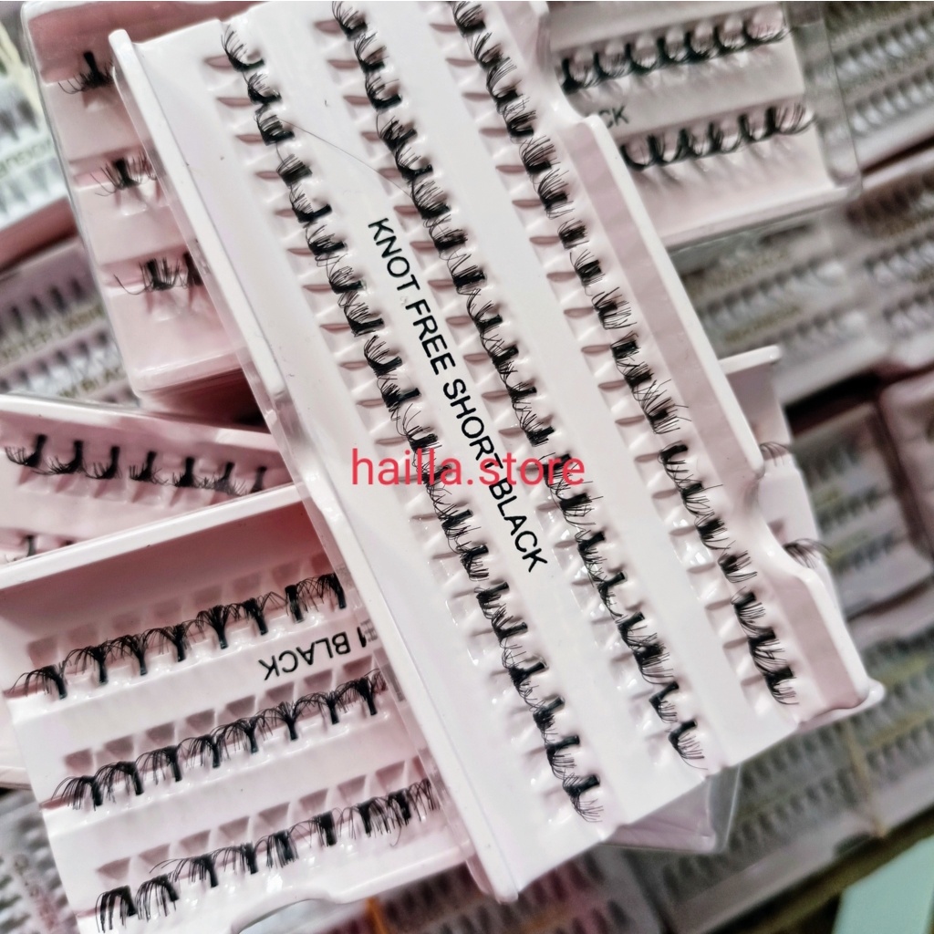 Eyelash Extension KNOT FREE SUPER CURLY Bulu mata Tanam EXTRA LENTIK EXTRA TEBAL HITAM Super Premium