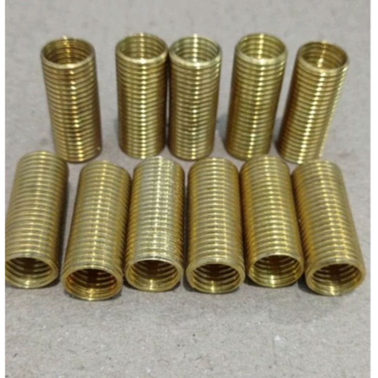 sokdrat kuningan m8Xm10 / drat dalam baut 12 drat luar baut 14