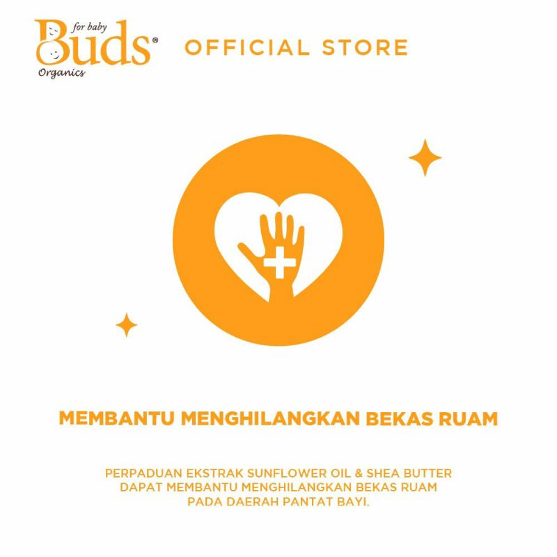 Buds Organics Baby Bum Balm - Lotion Atau Krim - Perawatan Ruam Popok