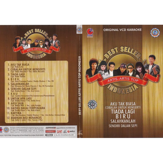 vcd karaoke BEST SELLER INDONESIA