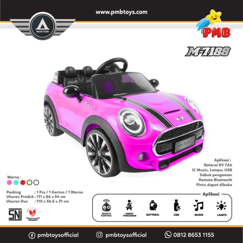 MOBIL AKI MINICOPER PMB 71888 MOBIL ANAK~KOBILMOBIL AKI TYPE M7188~MAINAN MOBIL AKI ANAK