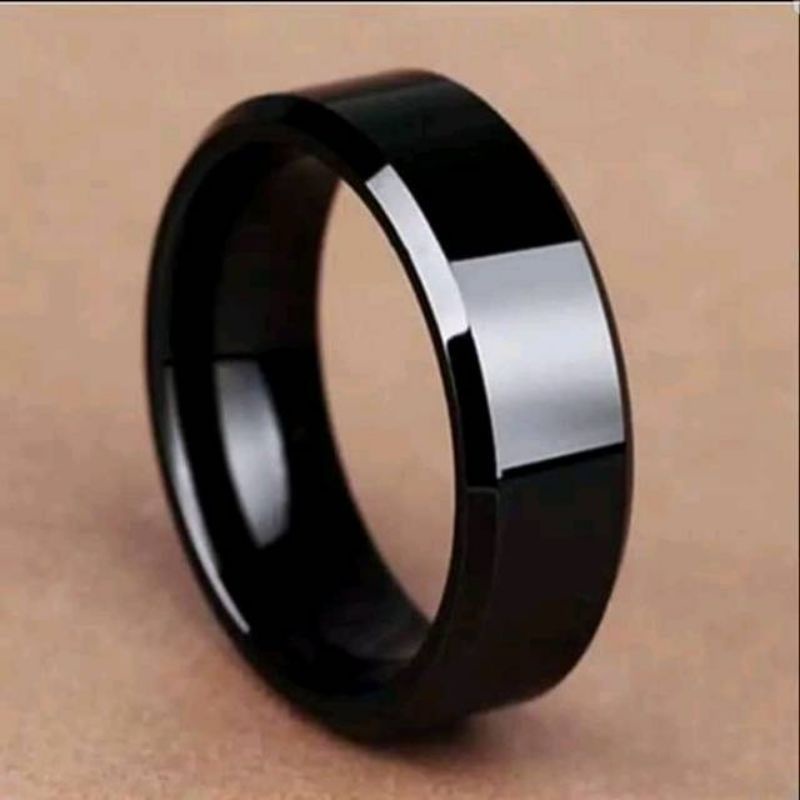 Cincin Titanium Hitam Polos Kualitas Super Cincin Pria Cincin Wanita | CINCIN TITANIUM HITAM POLOS MOTIF PRIA WANITA TERMURAH