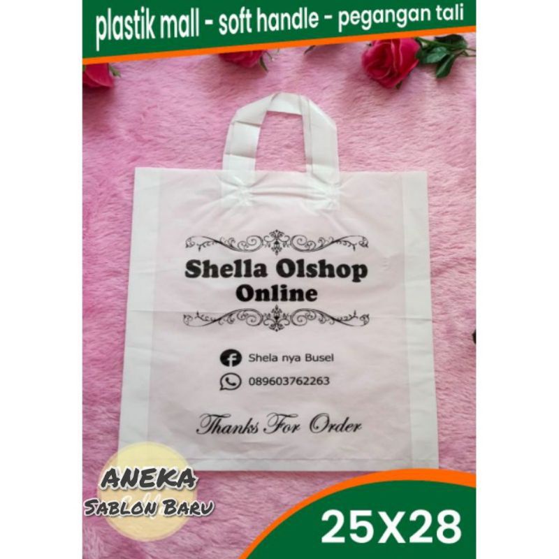 

Tas Plastik Tali Ukuran 25x28 Free Sablon 2 Sisi