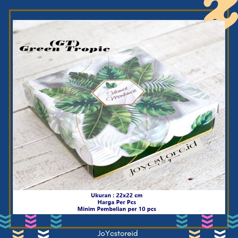 

Dus Nasi R10 Green Tropic Kotak Nasi R10B 22x22 Box Nasi/ Box Kue / Box Jajan / Snack Box / Kotak Kue / Kotak Roti / Kotak Jajan / Dus Kue / Dus Jajan / Dus Snack / Kardus /Packaging / Kemasan / Kotak Kemasan / Box Cake / Box Rice / Box Tart