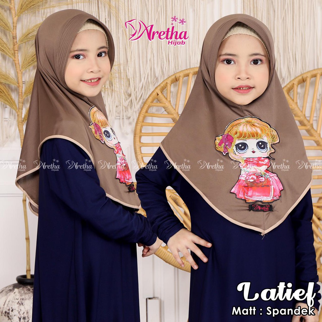 HIJAB ANAK INSTANT LATIEF LOL LED ORI ARETHA