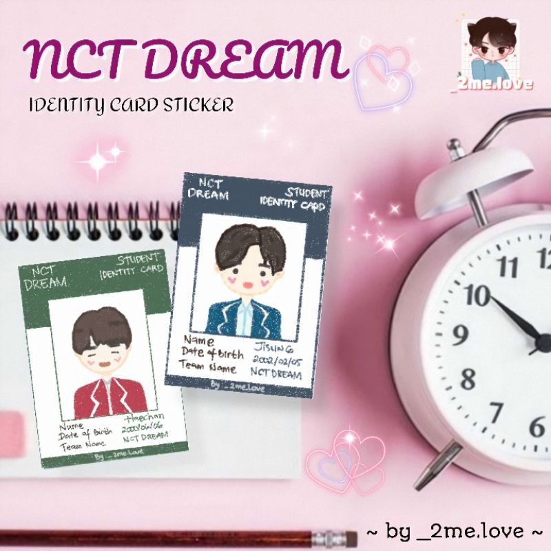 

Mariaarts - NCT Dream identity card student sticker jurnal deco diary