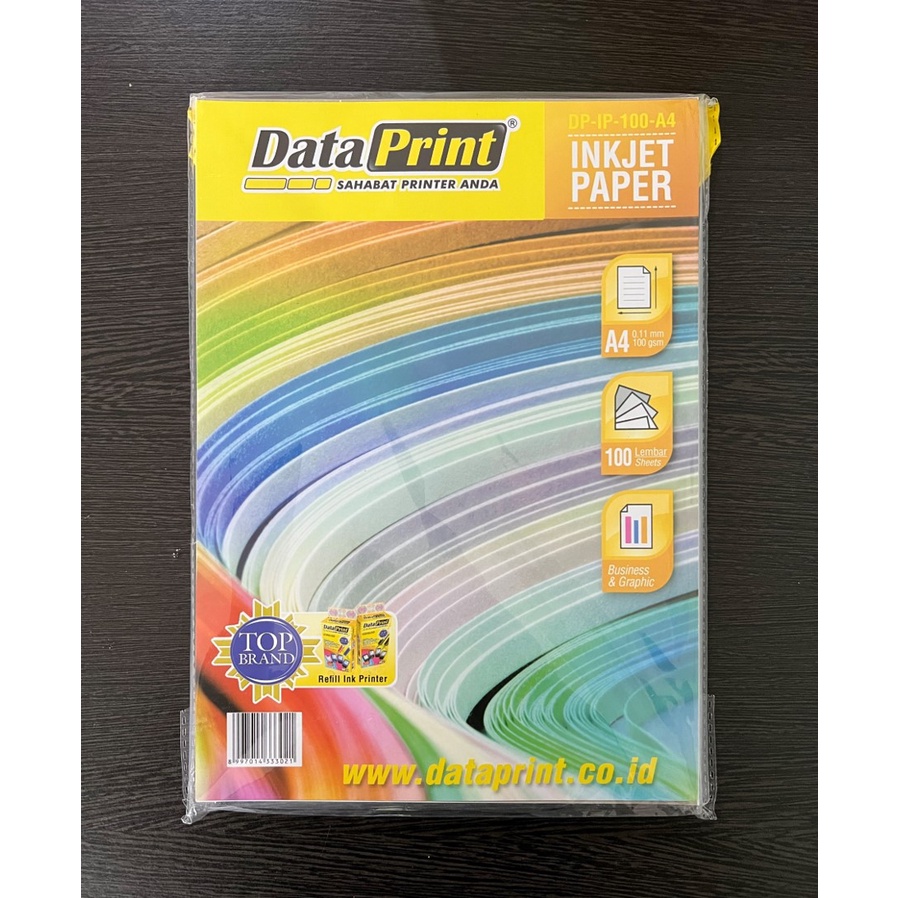 Kertas Foto A4 Data Print Inkjet Paper A4 100gsm 100 Sheets