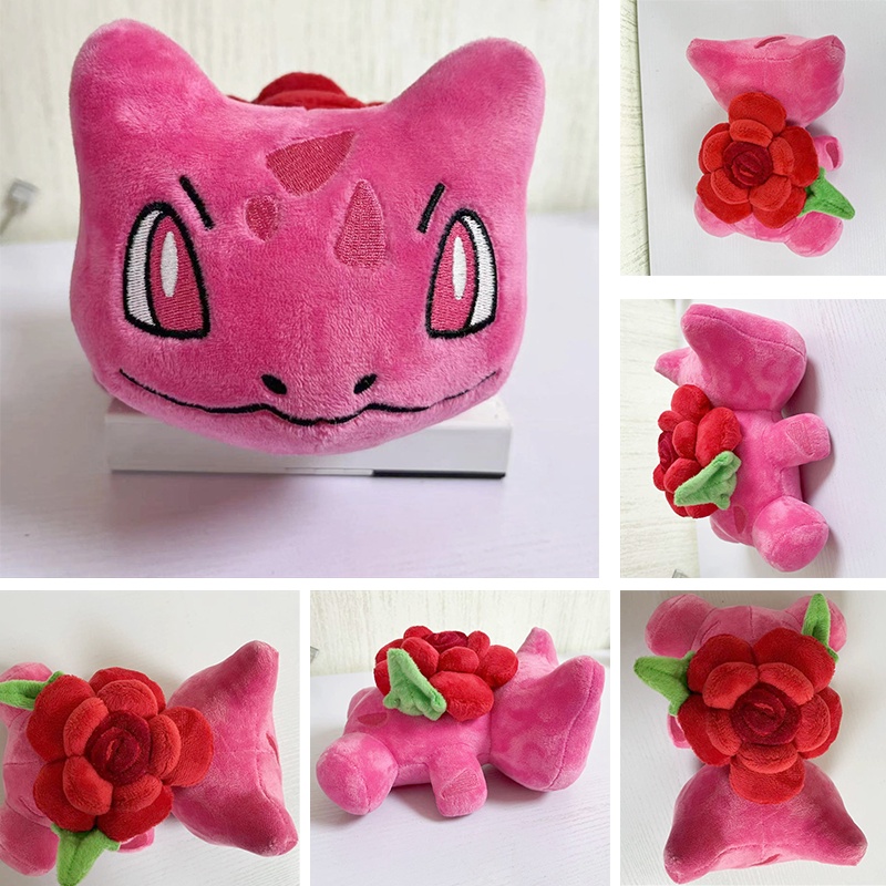 Boneka Mainan Mewah Pokemon Halloween Xmas Bulbasaur Rose Bulba Boneka Kartun Anime