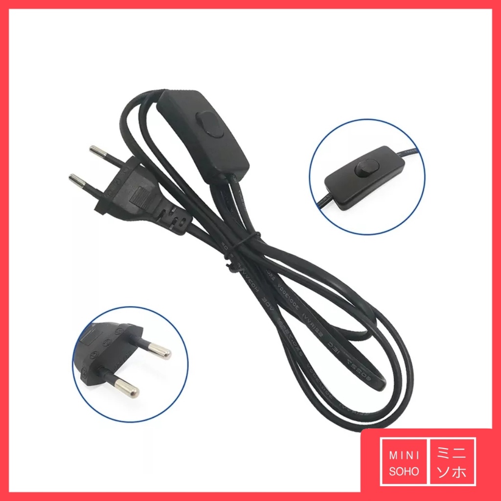 Kabel Power dengan Switch/Saklar On &amp; Off Power Cord