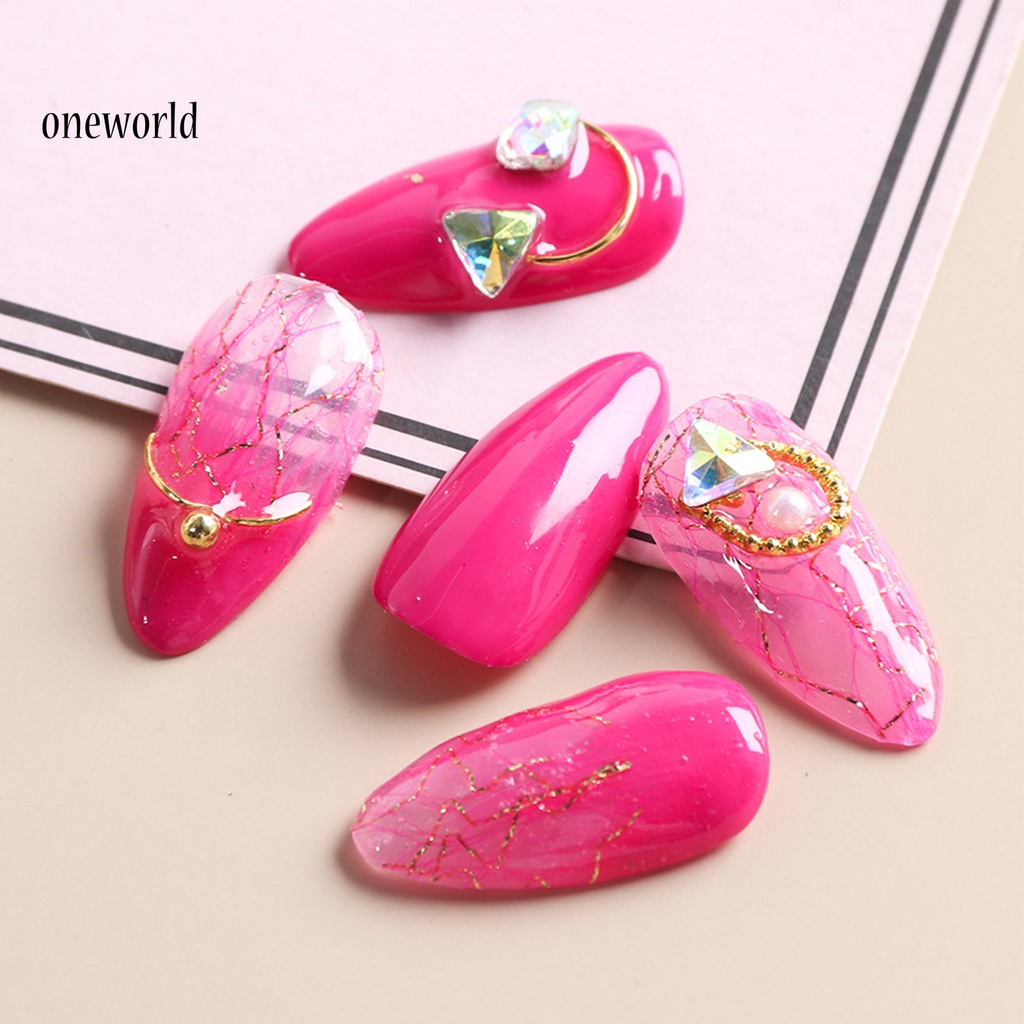 (ord) 1 Kotak Stiker Kuku 3D Bahan Mesh Untuk Nail Art