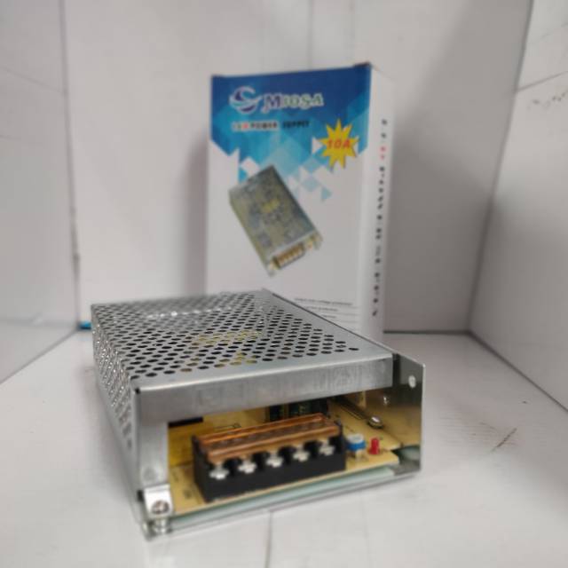 Power Supply 12v 10a jaring buat kamera cctv LED 120w lampu strip