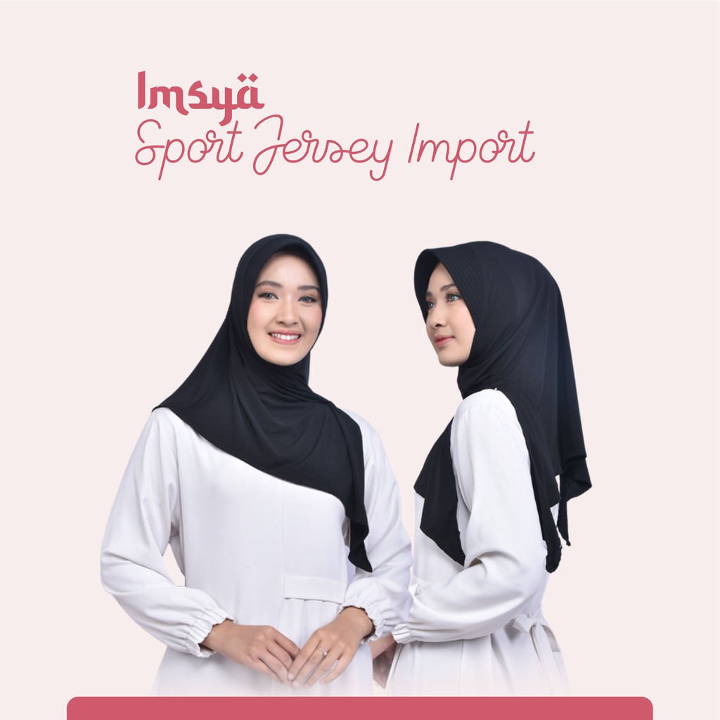 Hijab sport jersey import | Hijab segitiga instan by Syarifah
