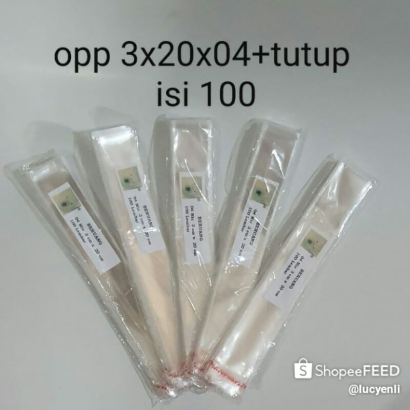 

OPP BENING SEKALI 3x25x04+lem+tutup