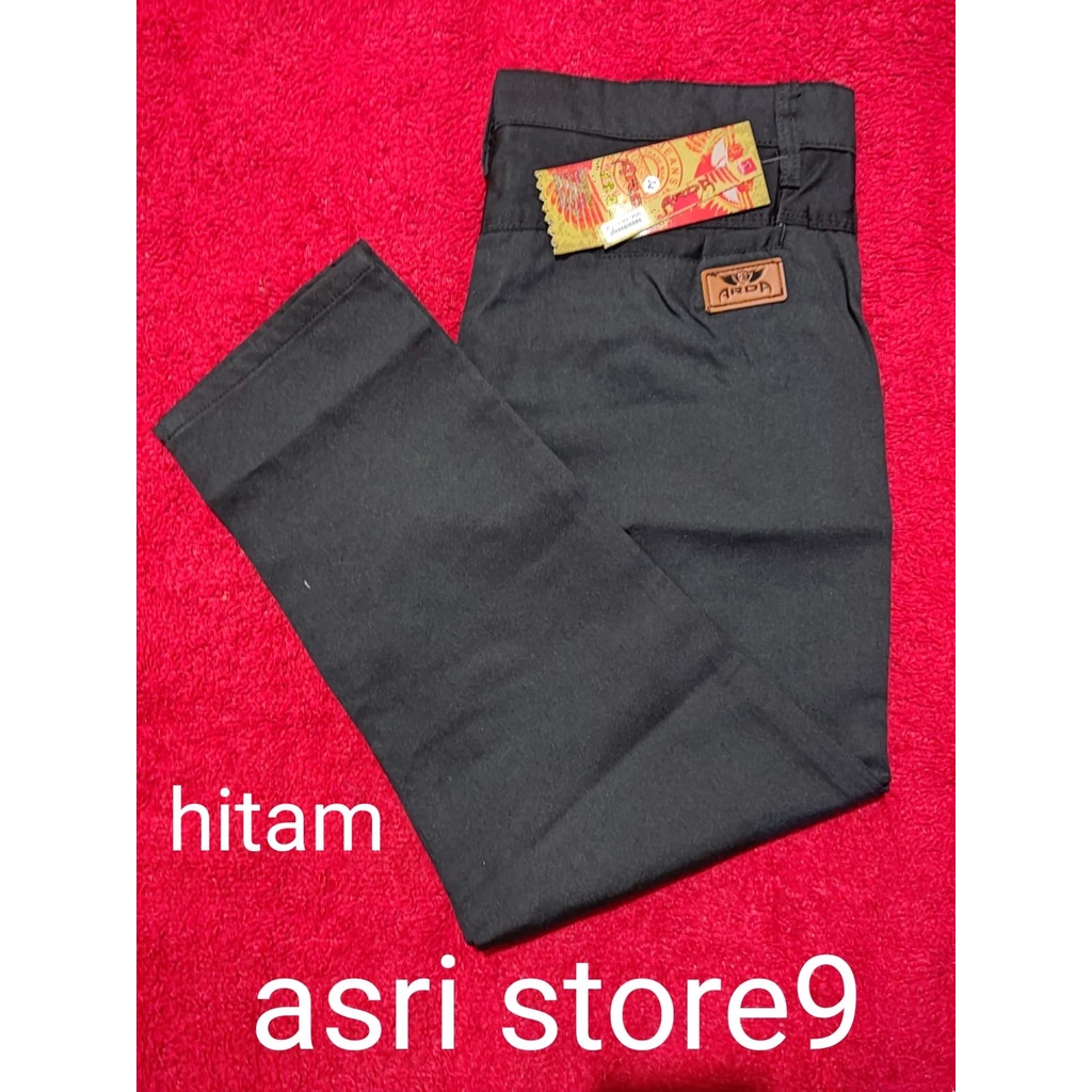 CELANA CHINO Ankle Pants Panjang Pria Slimfit KERJAHARIAN Santai Casual Formal Hitam Abu Cream Mocca