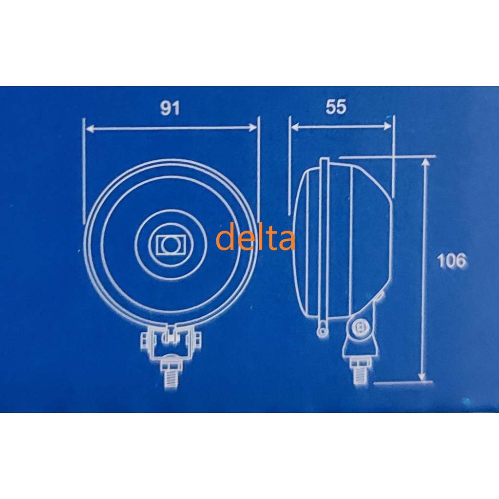 Lampu kabut FogLamp Lampu Tembak H3 bulat 12volt 2pcs putih/kuning