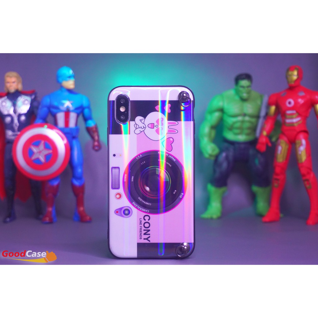 GoodCase - Hard Case Samsung J4+ | J5 | J6+ | J7 | A10 Motif Camera Plus Tali Hp Dan Popsocket