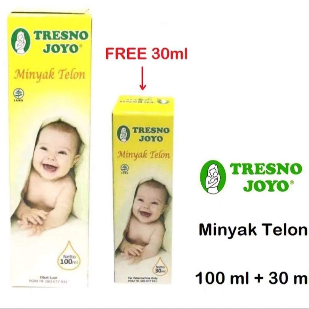 Minyak Telon Tresnojoyo Telon 100 mL BONUS 30 mL / MInyak Telon PROMO BANDED 100 mL Bonus 30 mL