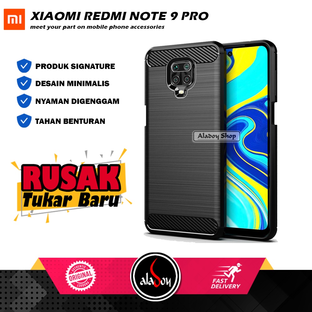 Case XIAOMI REDMI NOTE 9S / 9 PRO Ultra Slim Ipaky Carbon Premium Softcase Casing HP