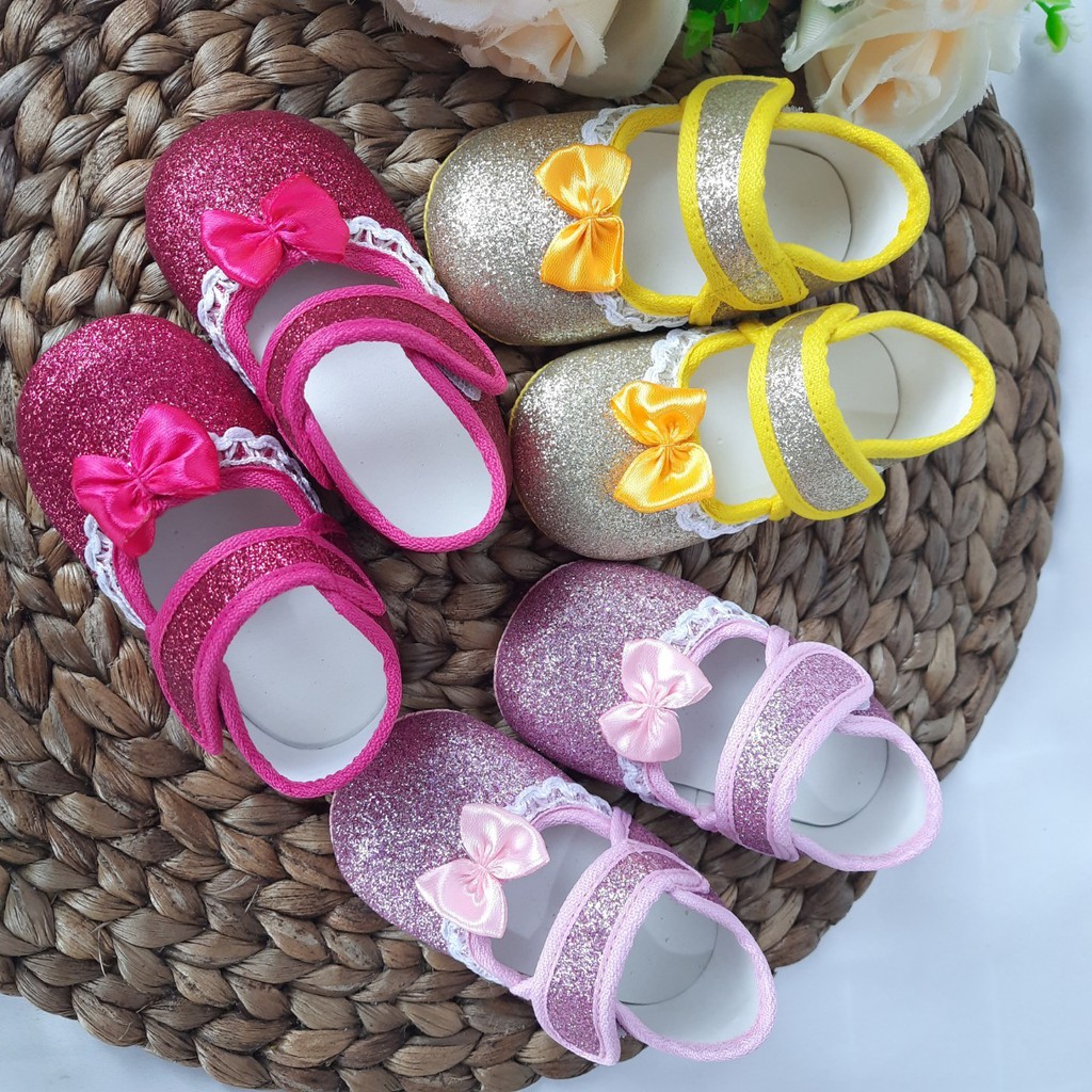 [TAMAN SEPATUKU] SEPATU TRENDY MURAH PREWALKER ANAK PEREMPUAN GLITTER PITA APX05