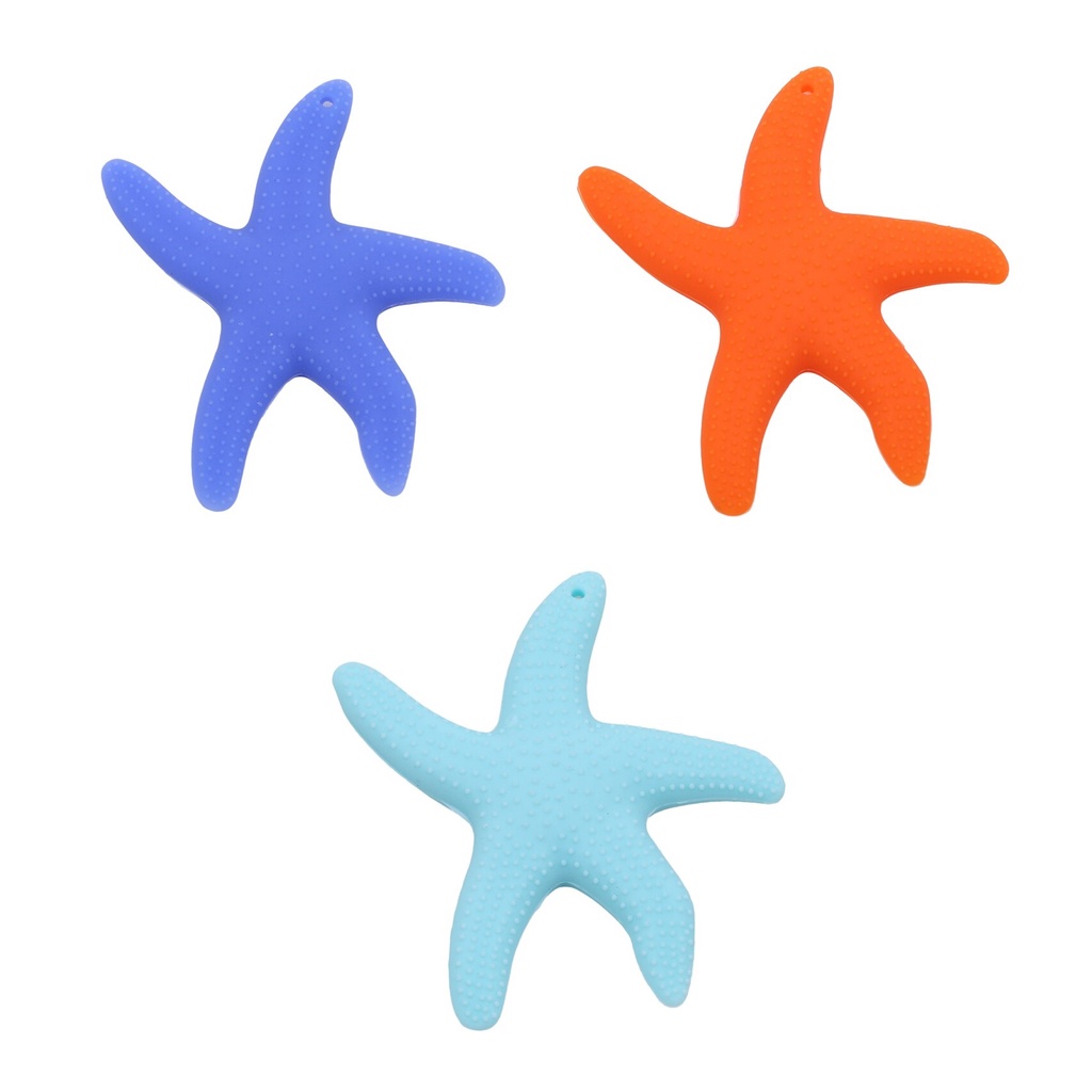 Starfish Silicone Teether Mainan Gigitan Anak Bayi Bentuk Bintang Laut 100% Silikon Food Grade