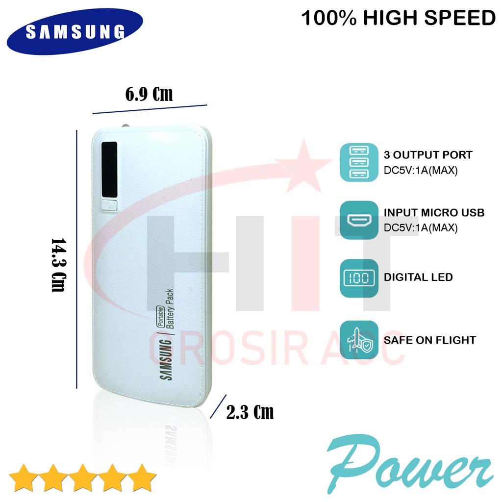 Power Bank Samsung POWER 19800mAh With LED Light Dengan LED Digital