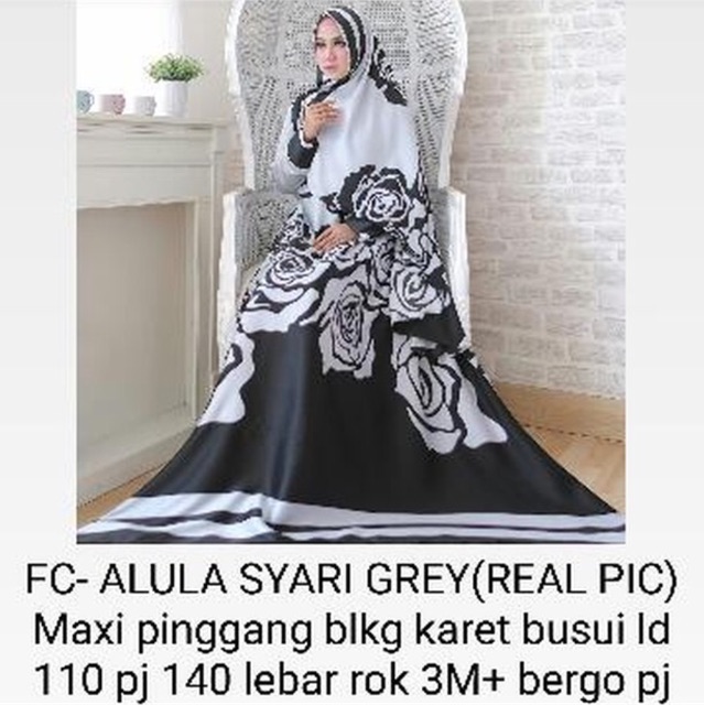 Ready 4 warna FC- ALULA SYARI / Set Hijab syari murah