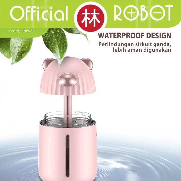 Robot RT-H01 Humidifier Diffuser Little Cool Bear Gradient Light USB