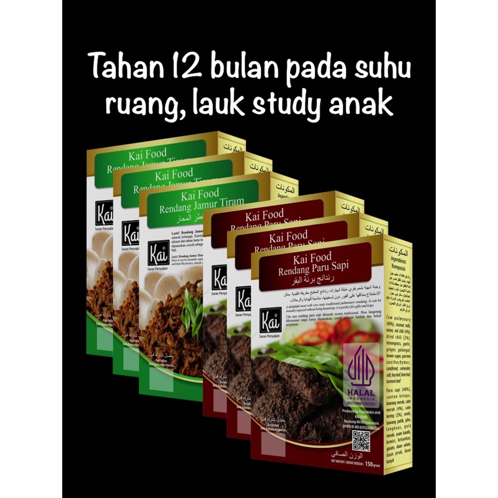 

Paket Hemat 3 RENDANG PARU SAPI 3 RENDANG JAMUR TIRAM Kai Food 900g