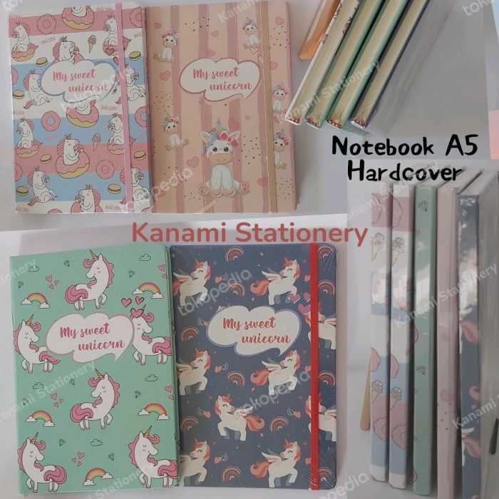 

Terlaris Line Notebook A5 Hardcover 80 Sheets Unicorn Buku Tulis Catatan Garis. Terlaris