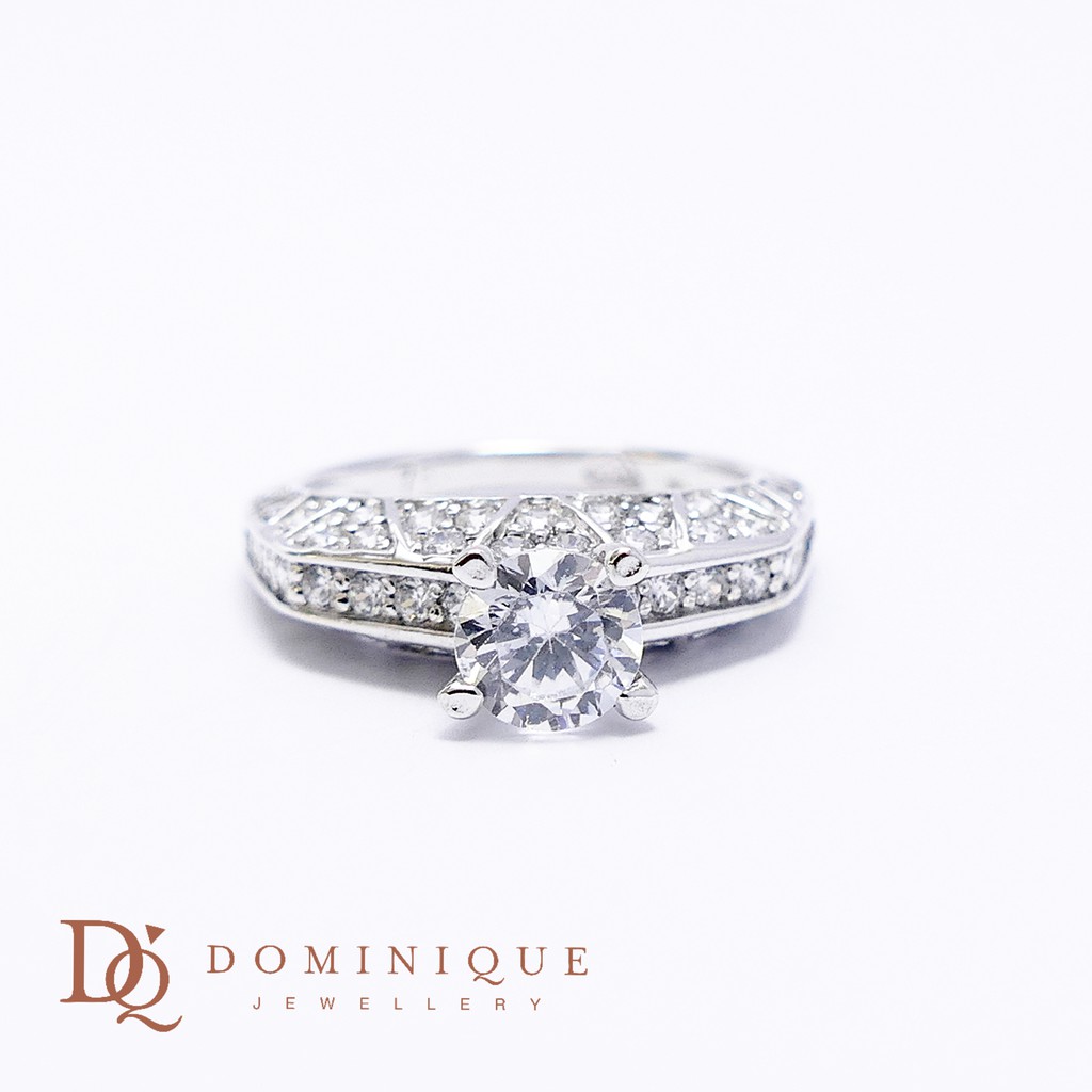 

Dominique Jewellery- Cincin Solitaire 75% SNI DQC 0863