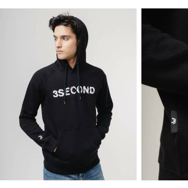 3Second Sweater Hoodie tangan panjang sweater pria