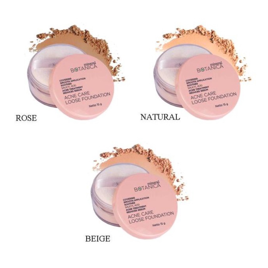 ✿ MADAME ✿ MINERAL BOTANICA ACNE LOOSE POWDER BEDAK TABUR FOUNDATION BPOM