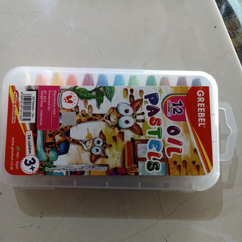 

Crayon merek grebeel 12 warna