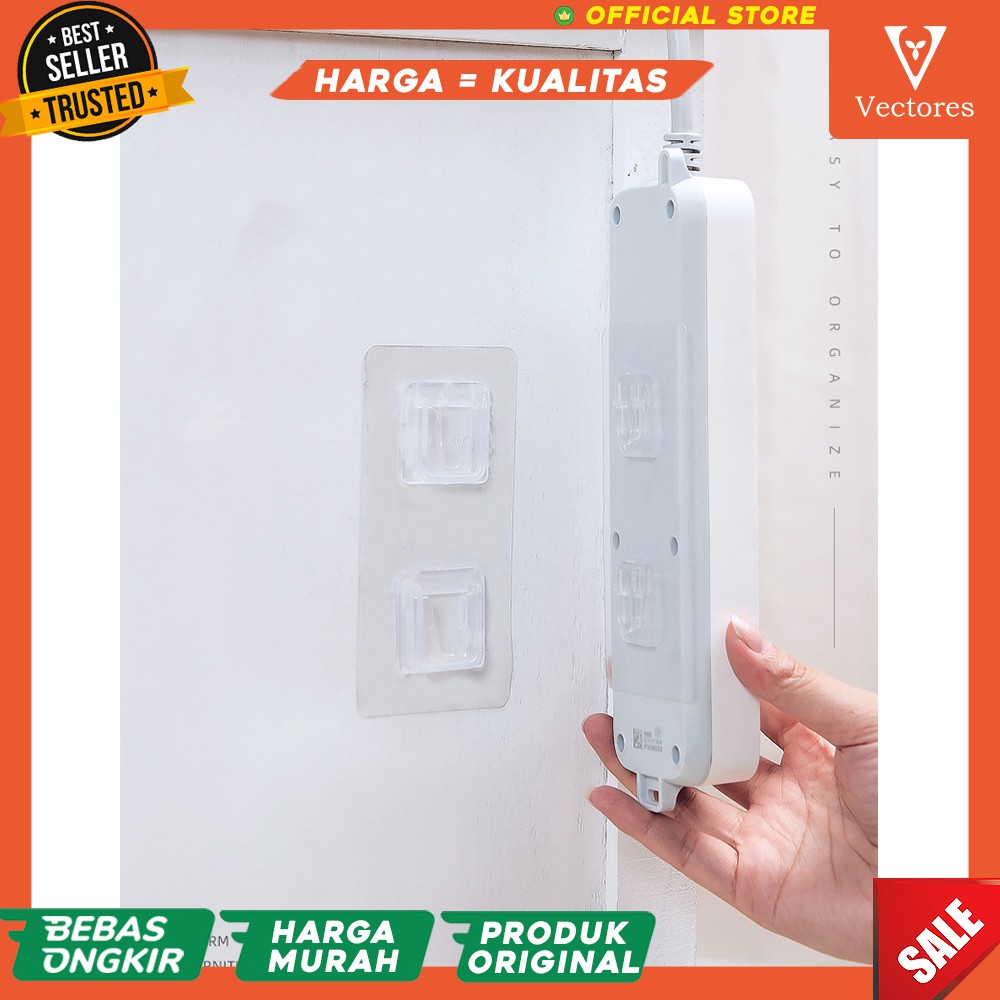 ORIGINAL Multifungsi Gantungan Socket Premium Plaza (10 Pasang)