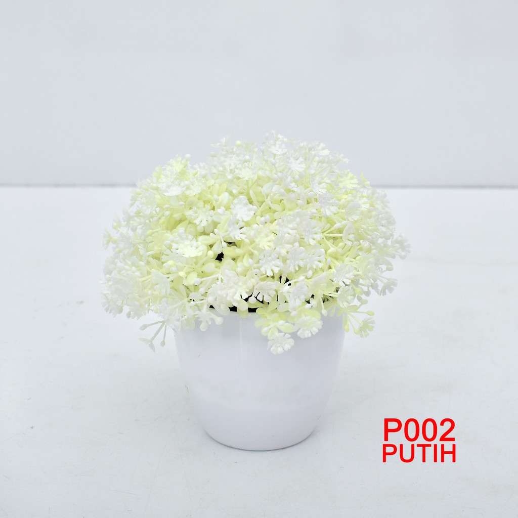 COD / Bunga Plastik Artificial Palsu/Bonsai Bunga Dekorasi Rumah P002-PUTIH