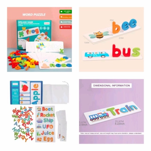 

Berkualitas Jual SPELLING Mainan - - Edukasi Anak Game Susun Belajar Kosakata GAME Random