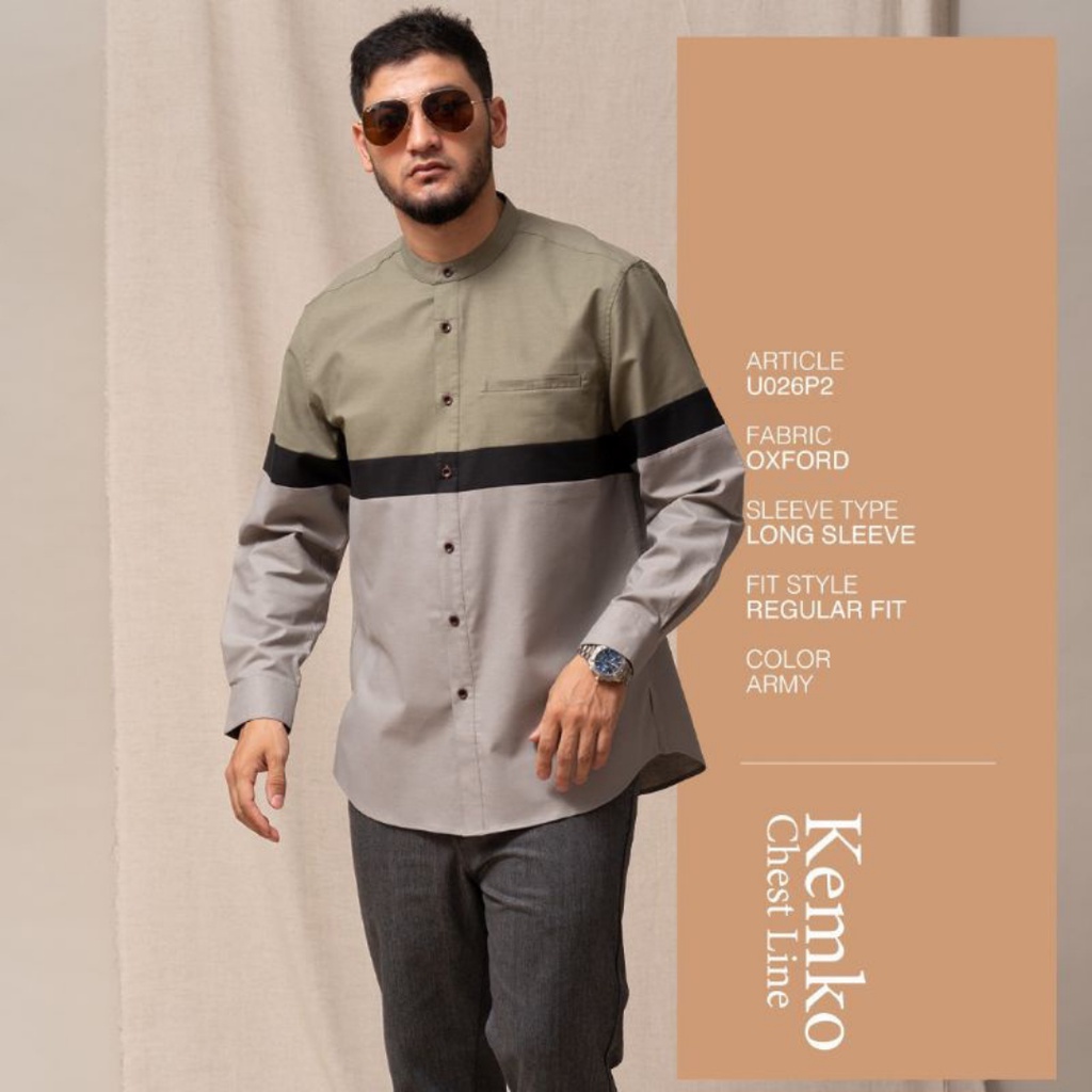 Kemko / Kemeja Koko N One N54 Erkape Motif Baru Samase