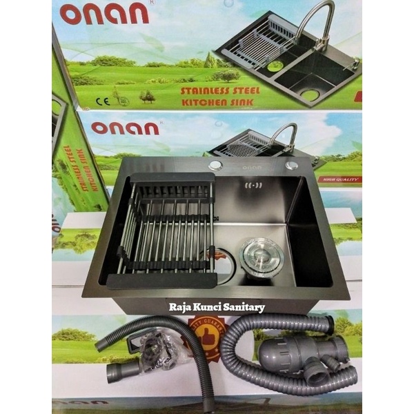 Kitchen Sink Black 5040 Onan/Golden Hand/Bak Cuci Piring Stainless Hitam