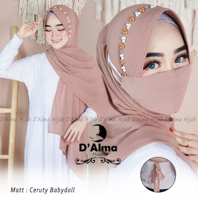 PHASMINA PAYET TIARA D ALMA / PASHMINA PAYET / JILBAB PAYET / JILBAB PASHMINA / PASHMINA HIJAB
