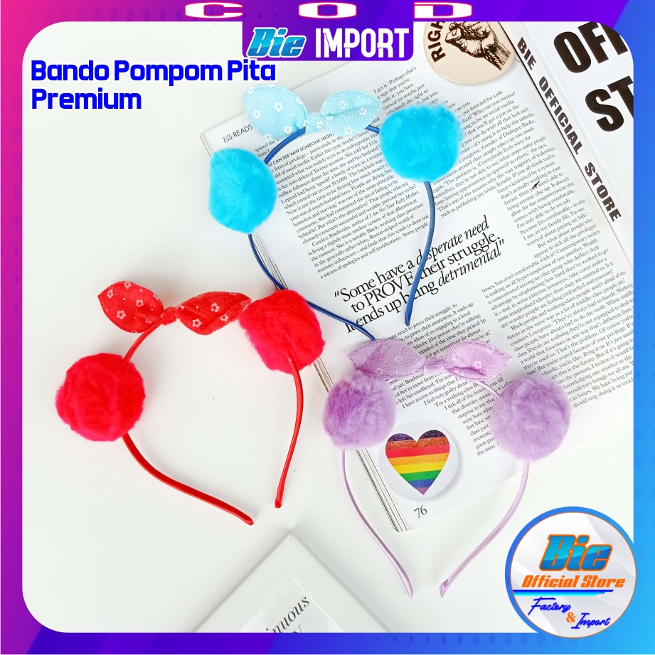 Bando Micky Mouse PomPom Preium Impor Best Seller