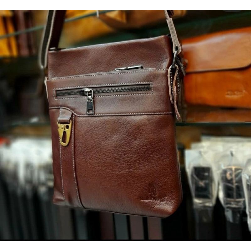 TAS SLEMPANG PRIA KULIT SAPI ASLI ORIGINAL HUSH PUPPIES 301