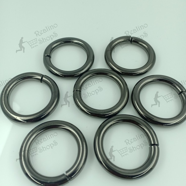 RING BULAT/RING O - 3CM BLACK NEKEL (KUALITAS TEBAL)