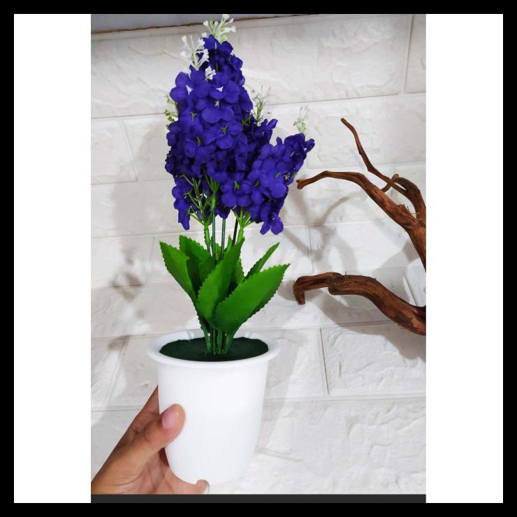 Snapdragon Pot Fancy Bulat Hiasan Meja Sudut Dekorasi Rumah Cantik - Ungu Tua Pot Pu