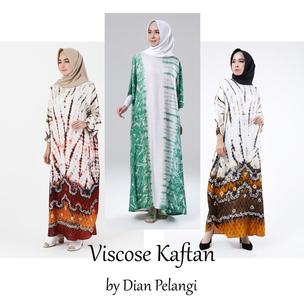 DIAN PELANGI Kaftan Viscos Jumputan Sasirangan