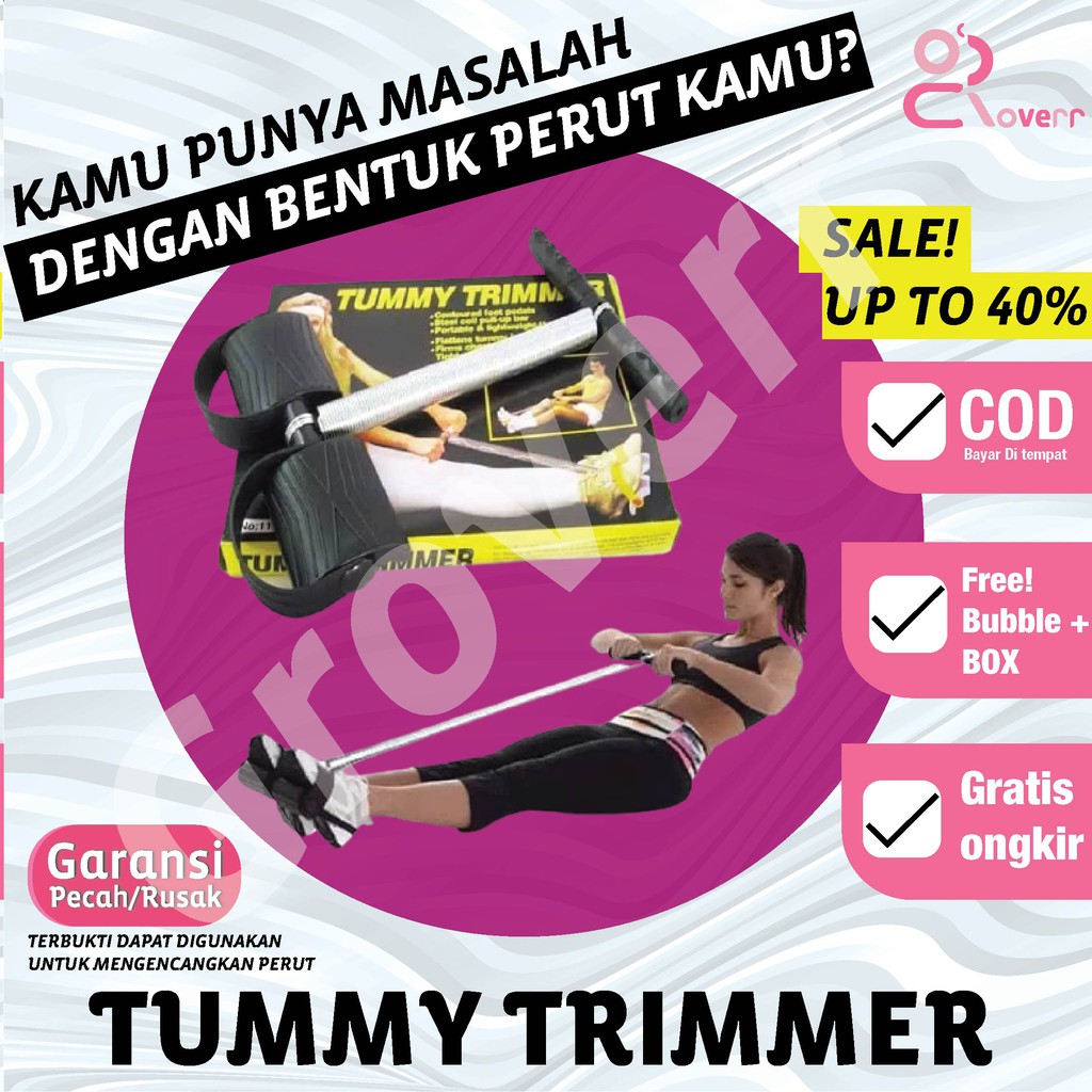 Alat Fitnes Gym Olahraga Rumah Pengencang Pengecil Perut Sixpack Sit Up Tummy Trimmer TM2