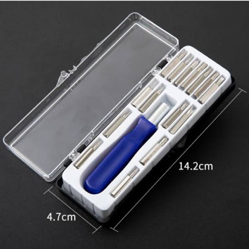 Obeng Set Multi 16 in 1 Screwdriver Handphone Elektronik 16in1 Tools