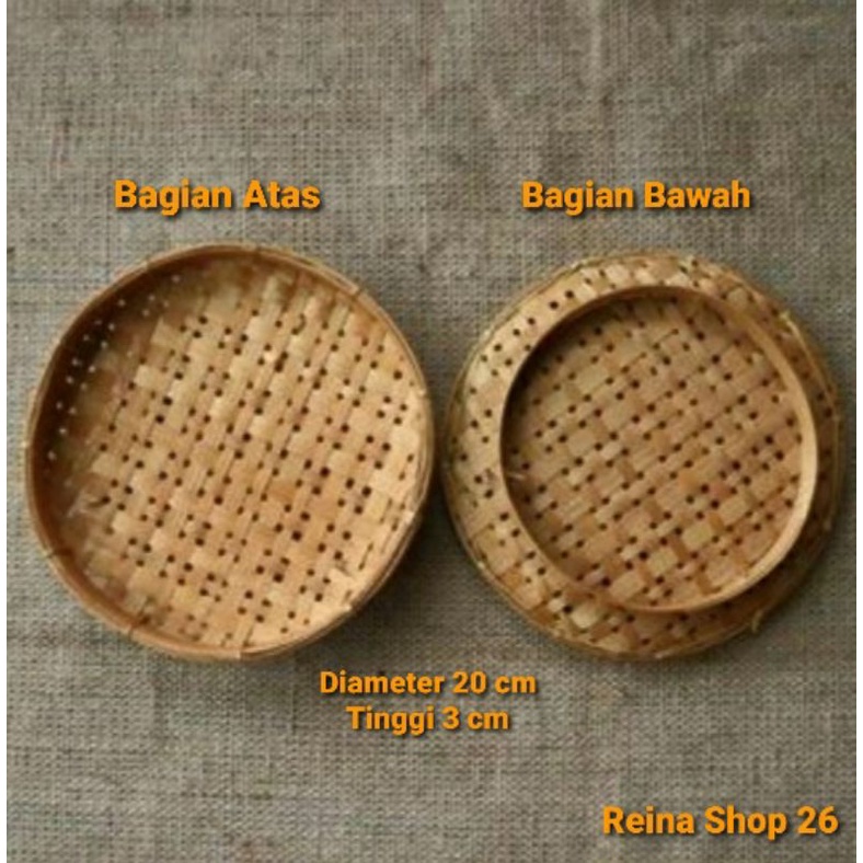 Piring Bulat Bambu Tempat Makanan | Piring Pecel Lele | Piring Sajian